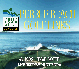 Pebble Beach Golf Links (USA) Title Screen